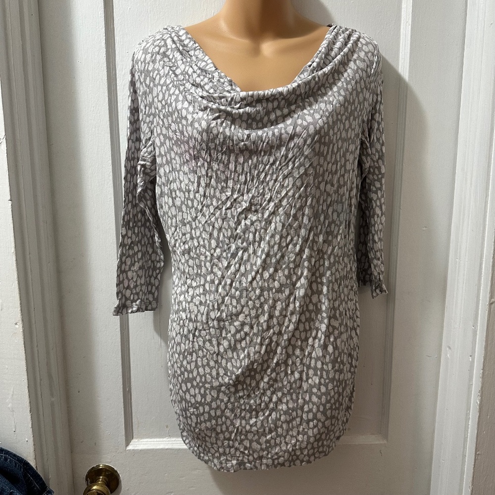 Old Navy‎ Maternity Grey Patterned Long Sleeve Top in M